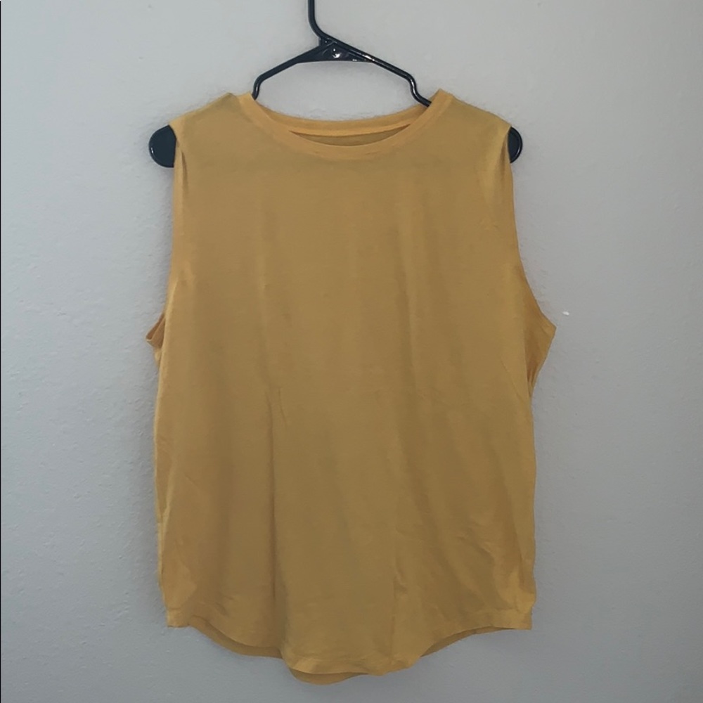 Lululemon yellow Brunswick Muscle tank